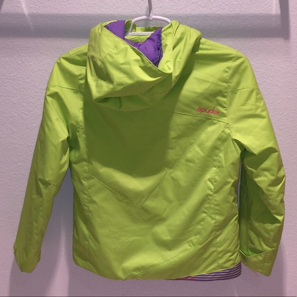 Spyder Girl’s Green Ski Jacket - Picture 2 of 4